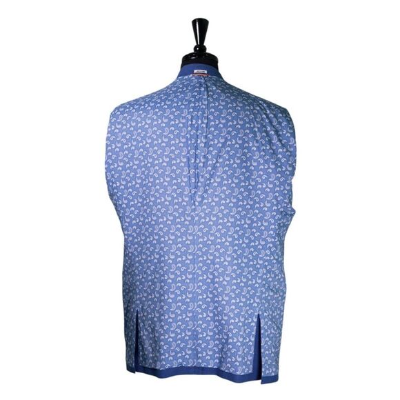 Crown & Ivy Mens Blazer 48R Blue Cotton Stretch Sport Coat 2 Button Jacket Lined - Picture 5 of 10